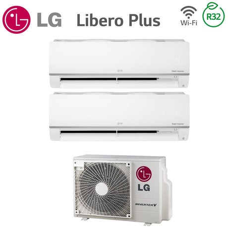 lg climatizzatore condizionatore lg dual split inverter libero plus 1200012000 con mu2r17 r 32 wi fi integrato 1212 ean 8059657014177