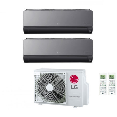 lg climatizzatore condizionatore lg dual split inverter serie artcool 99 con mu2r17 ul0 r 32 90009000 wi fi integrato