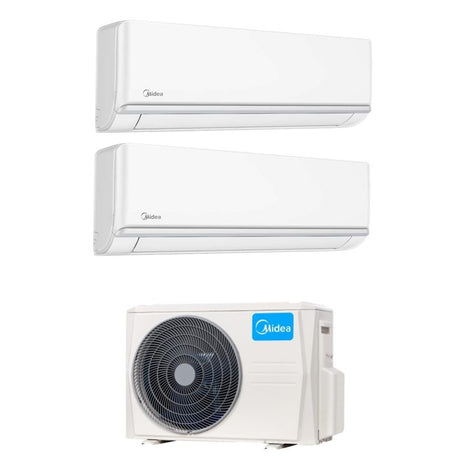 midea climatizzatore condizionatore midea dual split inverter elegance 900012000 con m2oh 14hfn8 q r 32 wi fi optional 912