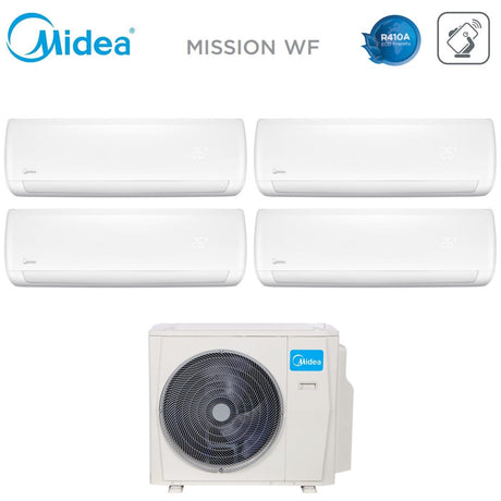 midea climatizzatore condizionatore midea quadri split inverter serie mission wf 12121212 con 4n 105k r 410 wi fi optional 12000120001200012000 kit wi fi midea ce sk 102