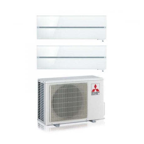 mitsubishi electric area occasioni climatizzatore condizionatore mitsubishi electric dual split inverter serie kirigamine style msz ln 99 con mxz 2f42vf pearl white r 32 wi fi integrato colore bianco perla 90009000 ao959