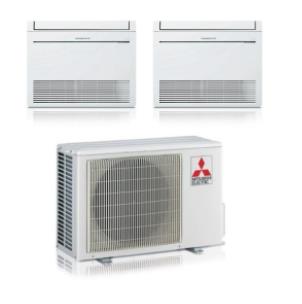 mitsubishi electric climatizzatore condizionatore mitsubishi electric dual inverter mfz kt25 pavimento 99 con mxz 2f53vf r 32 wi fi optional 90009000 ean 8059657017635
