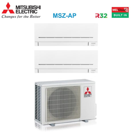mitsubishi electric climatizzatore condizionatore mitsubishi electric dual split inverter serie ap 1215 con mxz 3f54vf2 r 32 wi fi optional 1200015000 ean 8059657017666