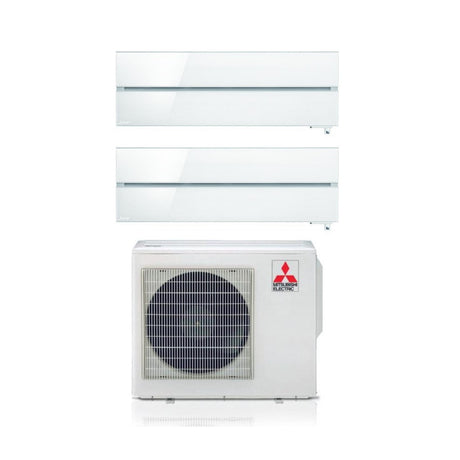 mitsubishi electric climatizzatore condizionatore mitsubishi electric dual split inverter serie kirigamine style msz ln 1218 con mxz 3f68vf pearl white r 32 wi fi integrato colore bianco perla 1200018000 ean 8059657018083