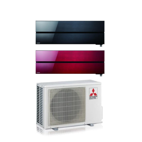 mitsubishi electric climatizzatore condizionatore mitsubishi electric dual split inverter serie kirigamine style msz ln 9000 onyx black 12000 ruby red con mxz 2f53vf r 32 wi fi integrato 912 ean 8059657018282