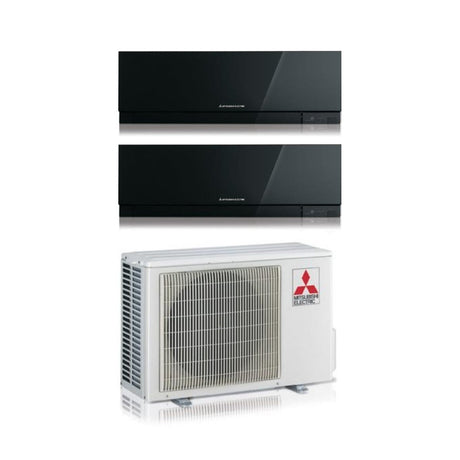 mitsubishi electric climatizzatore condizionatore mitsubishi electric dual split inverter serie kirigamine zen black msz ef 912 con mxz 2f53vf black r 32 wi fi integrato colore nero 900012000 ean 8059657018410