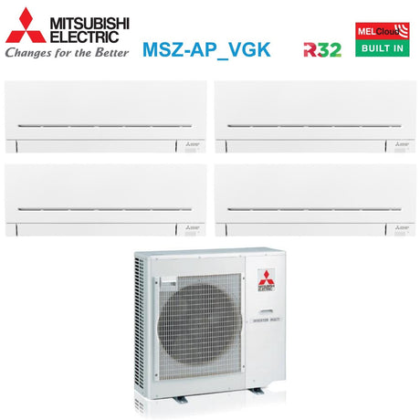 mitsubishi electric climatizzatore condizionatore mitsubishi electric quadri split inverter serie ap vgk 771215 con mxz 4f72vf r 32 wi fi integrato 700070001200015000
