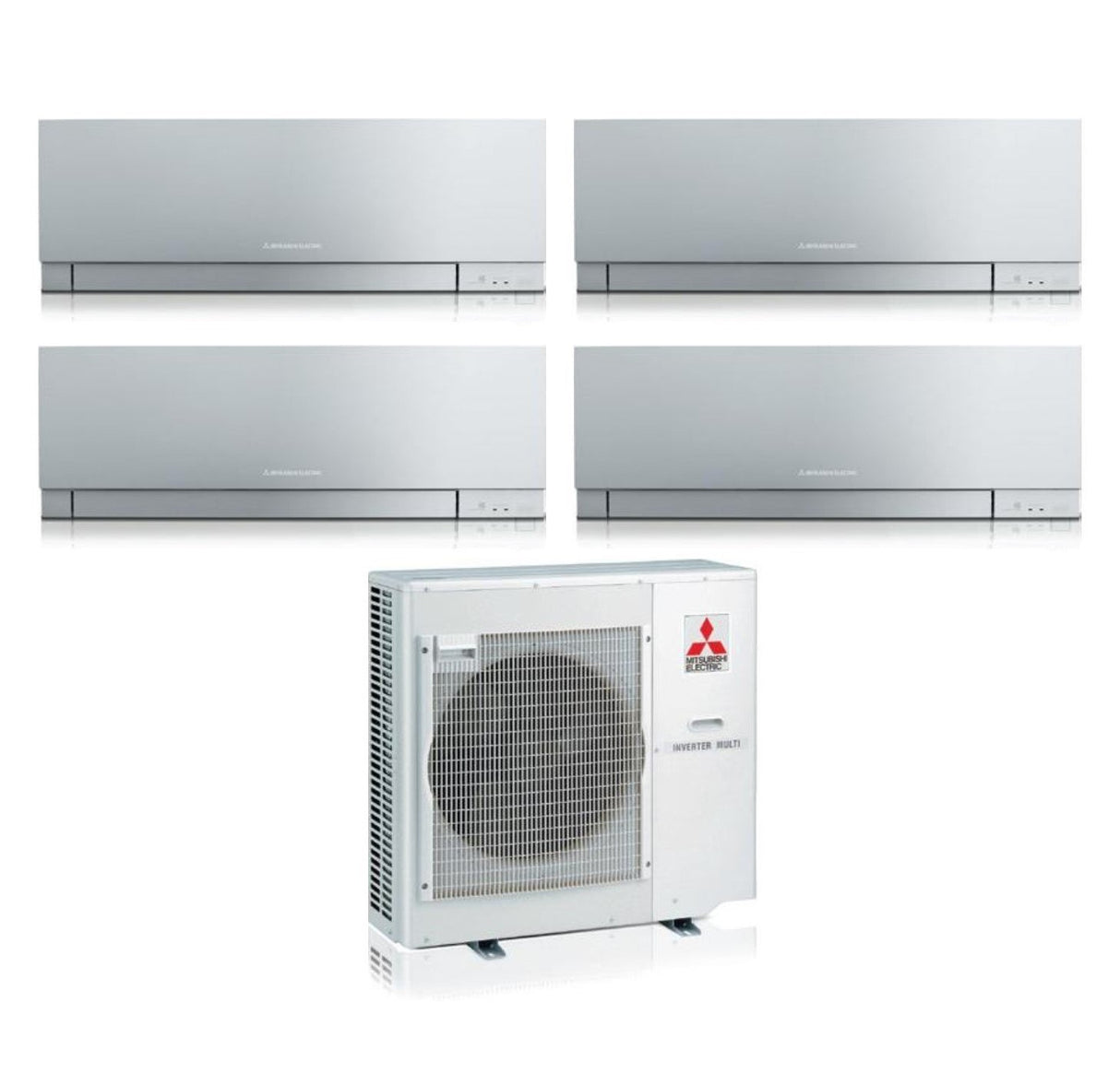 mitsubishi electric climatizzatore condizionatore mitsubishi electric quadri split inverter serie kirigamine zen silver msz ef 99912 con mxz 4f72vf r 32 wi fi integrato colore argento 90009000900012000