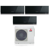 mitsubishi electric climatizzatore condizionatore mitsubishi electric trial split inverter serie kirigamine zen black msz ef 121218 con mxz 3f68vf r 32 wi fi integrato colore nero 120001200018000
