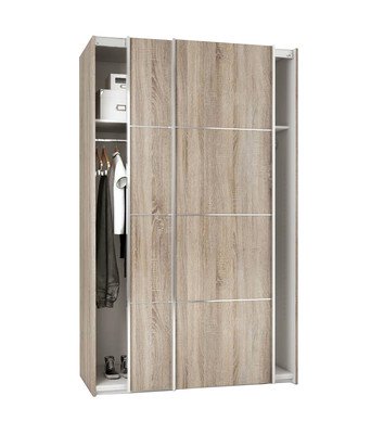 no brand armadio verona 2 ante scorrevoli 7528003 ak ak rovere 122x64x201h cm