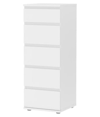 no brand cassettiera 5 cassetti nova 7109649 bianca