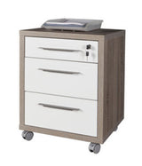 no brand cassettiera disegno 3 cassetti roverebianco cm 45x48x63h