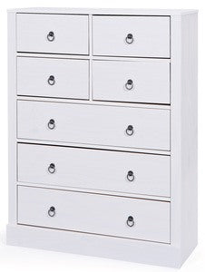 no brand cassettiera massello bianco linea provence 90x35x116h