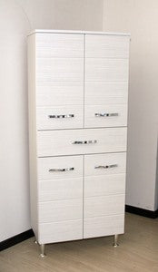 no brand colonna bagno antonella 4 ante 1 cassetto cm 66x33x160h bianco portuna