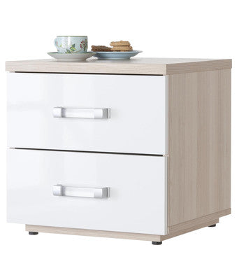 no brand comodino 2 cassetti cm 45x40x43h frassinobianco laccato