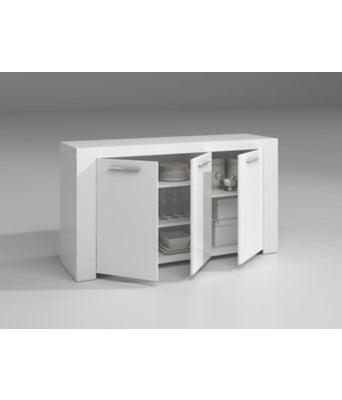 no brand credenza 3 ante ambit cm 144x42x80h bianca