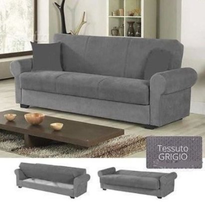 no brand divano prontoletto firenze colore grigio chiaro