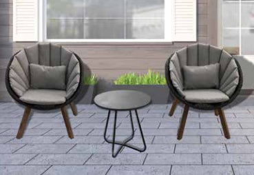 no brand due poltrone tavolino bistro nisida