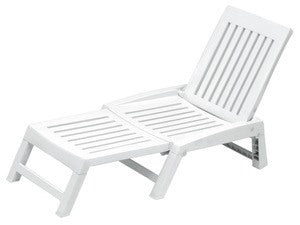 no brand lettino pieghevole orfeo in resina antiurto bianco