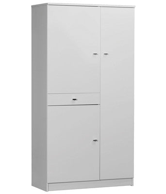 no brand mobile bagno 3 ante 1 cassetto cm 77x34x183h 323tl bianco laccato