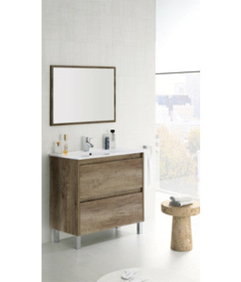 no brand mobile bagno dakota sottolavabo 2 cassetti cm 80x45x80h rovere