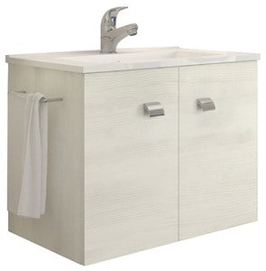 no brand mobile bagno erika con lavabo rovere bianco