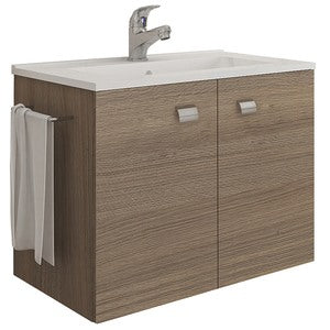 no brand mobile bagno erika con lavabo rovere fumo