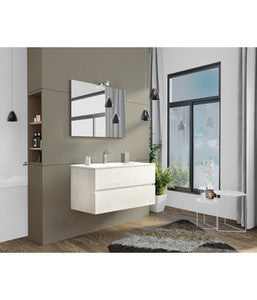 no brand mobile bagno sospeso new splash 105 cm rovere bianco