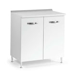 no brand mobile cucina base componibile 2 ante 80x50x85h cm bianco