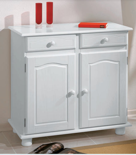 no brand mobile living 2 ante 2 cassetti massello bianco