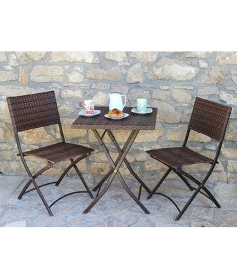 no brand set duetto tavolino pieghevole 2 sedie