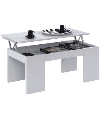 no brand tavolo elevabile 50x100x45h bianco lucido