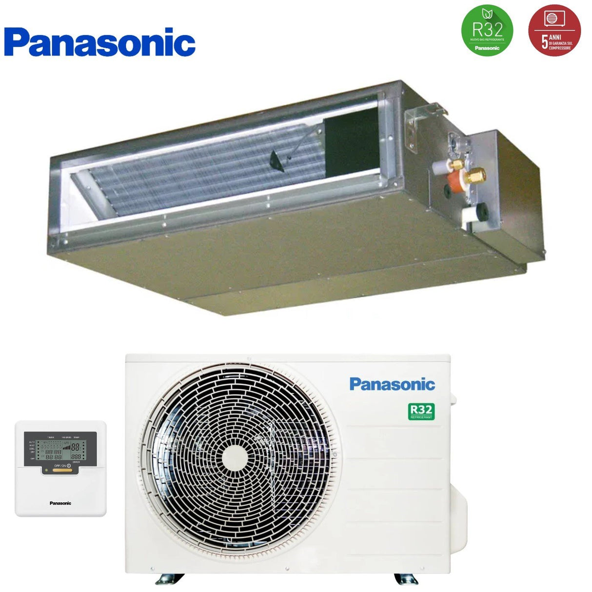 panasonic climatizzatore condizionatore panasonic canalizzato canalizzabile inverter a bassa pressione 12000 btu cs z35ud3eaw cu z35ubea r 32 wi fi optional classe a con comando a filo incluso