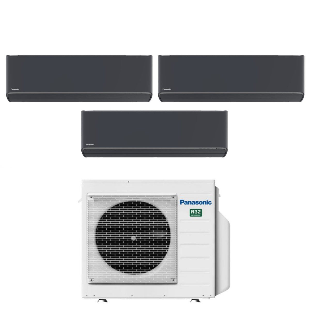 panasonic climatizzatore condizionatore panasonic trial split inverter serie etherea dark 9912 con cu 3z52tbe r 32 wi fi integrato colore grigio grafite 9000900012000