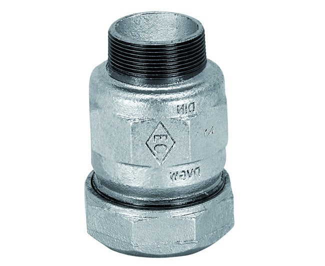 raccorderia atusa giunto filettato maschio zincato atusa raccordo filettato in ghisa malleabile a cuore bianco modello 114 codice 705114 ean 8435049323605