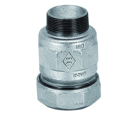 raccorderia atusa giunto filettato maschio zincato atusa raccordo filettato in ghisa malleabile a cuore bianco modello 114 codice 705114 ean 8435049323605