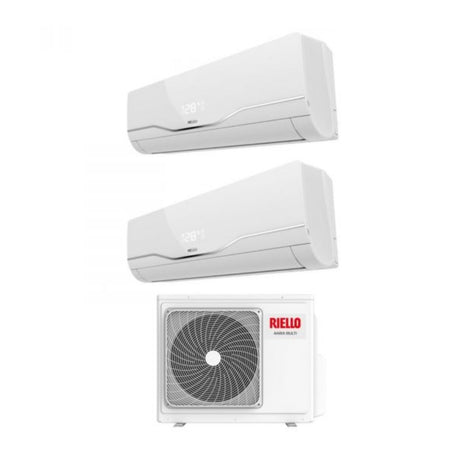 riello climatizzatore condizionatore riello dual split inverter serie aaria plus 712 con aaria multi 250 p r 32 wi fi optional 700012000 ean 8055776917207