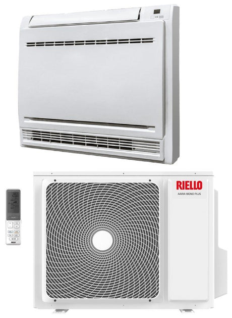 riello climatizzatore condizionatore riello inverter console a pavimento 15000 btu amc 42 plus r 32 wi fi integrato