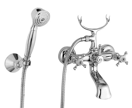 rubinetteria eurorama gruppo vasca esterno eurorama con doccia serie anais modello con attacco duplex e flessibile mt 15 codice an100 ean 8059173994427