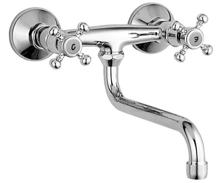 rubinetteria eurorama miscelatore eurorama serie anais doppio comando per lavello doppio foro colore cromato codice 473 ean 8059173994502