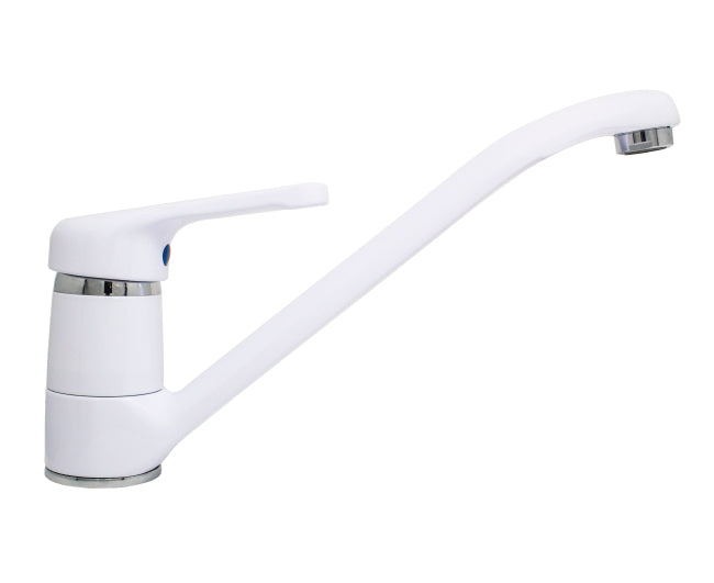 rubinetteria paffoni miscelatore paffoni serie nettuno monocomando per lavello monoforo bianco codice nt182 con canna fusa ean 8059173998203