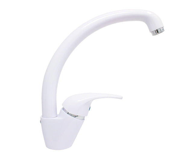 rubinetteria paffoni monocomando lavello canna snodata alta paffoni serie pegaso modello bianco codice nt181b ean 8020913077694