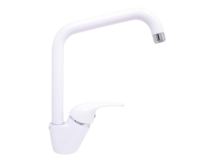 rubinetteria paffoni monocomando lavello paffoni canna alta squadra serie pegaso modello bianco codice nt180b ean 8020913078011