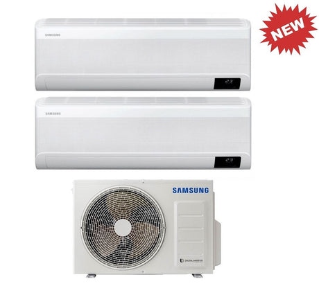 samsung climatizzatore condizionatore dual split inverter samsung serie windfree elite 70007000 btu con aj040txj2kgeu a wi fi 77 r 32 novita ean 8059657010315