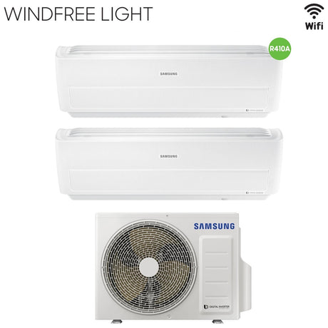 samsung climatizzatore condizionatore samsung dual split inverter serie windfree light 912 con aj040mcj r 410 wi fi integrato 900012000 ean 8059657019585