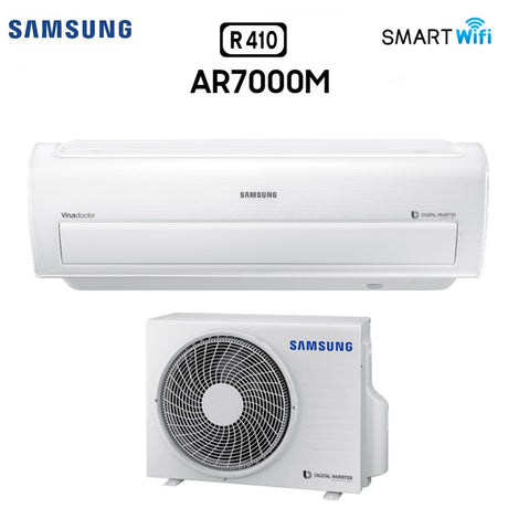 samsung climatizzatore condizionatore samsung inverter serie ar7000m 9000 btu ar09kspdbwkneu r 410 wi fi integrato ean 8059657005380