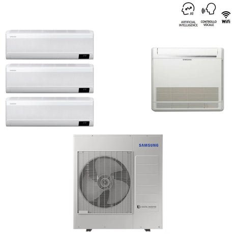 samsung climatizzatore condizionatore samsung quadri split inverter serie cebu 900090009000 console 9000 con aj080txj4kg r 32 wi fi integrato 9999 novita