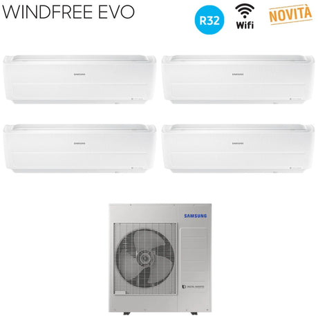 samsung climatizzatore condizionatore samsung quadri split inverter serie windfree evo 7777 con aj080rcj r 32 wi fi integrato 7000700070007000 novita 2019