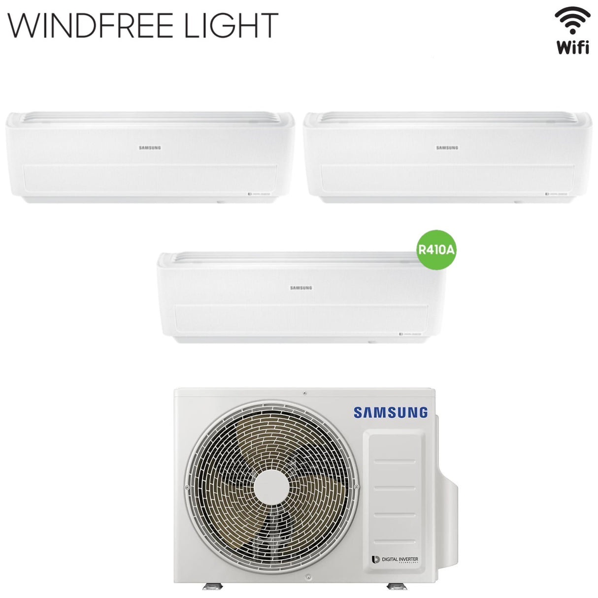 samsung climatizzatore condizionatore samsung trial split inverter serie windfree light 799 con aj052mcj r 410 wi fi integrato 700090009000