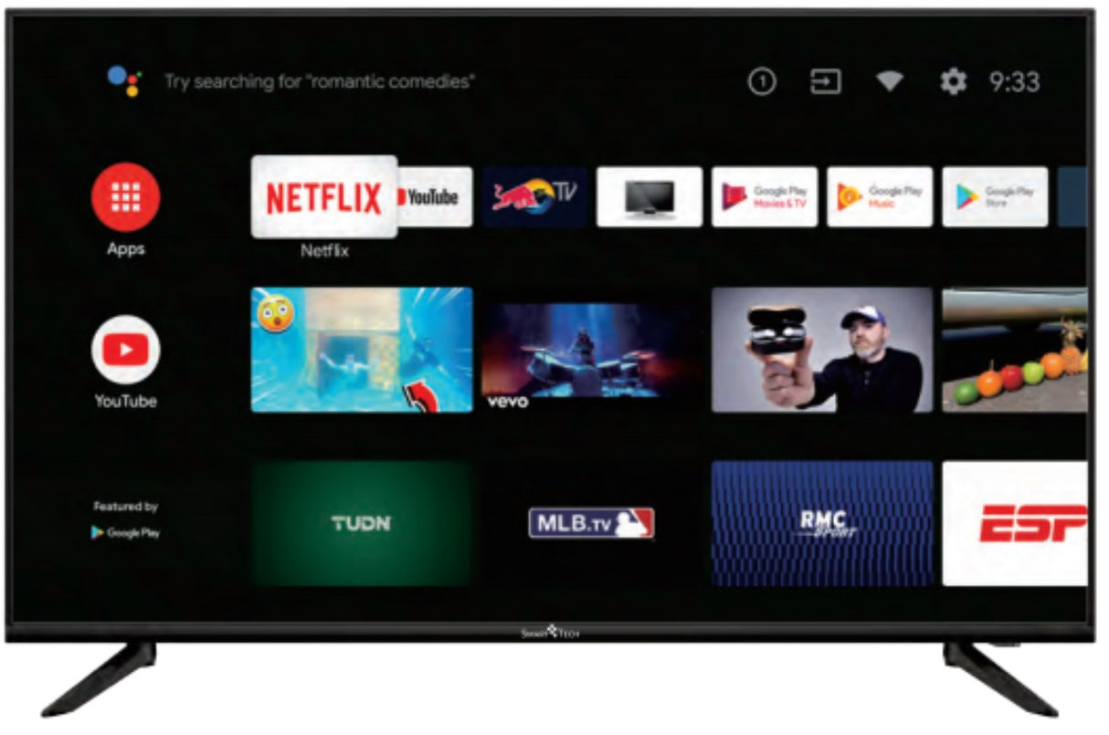 smart tech televisore smarttech tv 43 led hd ready smart dvb s2t2 smt 43f30uc2m1b1 ean 5999860668992